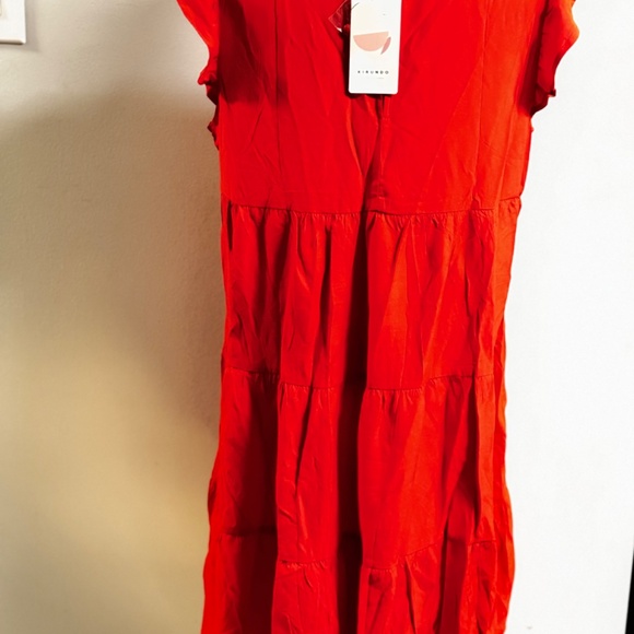 Sleeveless Pleated Ruffle Summer Dress NWT - Picture 3 of 4